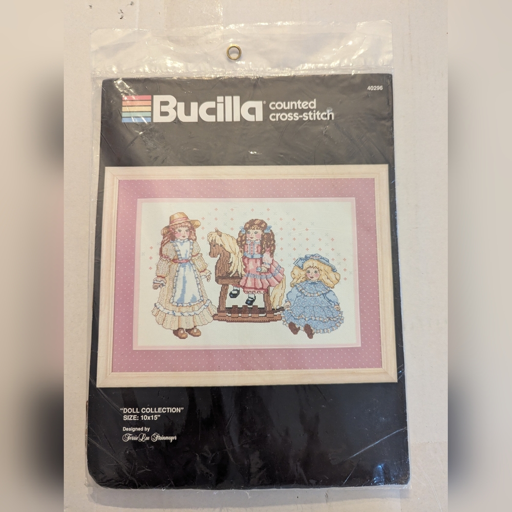 Bucilla Doll‎ Collection Counted Cross Stitch Complete Kit 10x15 New 40296